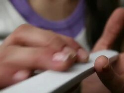 Nails filing Stock Footage