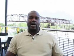 INTERVIEW: Shaquille O'Neal at Shaquille O'Neal tours Monterrey, Mexico Stock Footage
