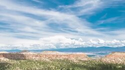 Beautiful scenic landscape time lapse of Los Alamos New Mexico Rocky Mountain Range Stock Footage