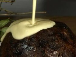 Christmas Pudding 3 Stock Footage