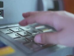 Insert a debit card Stock Footage
