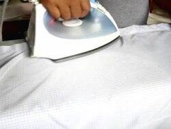 Clothes ironing Stock Footage