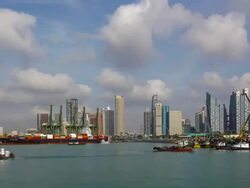 Port of Singapore - Timelapse Stock Footage