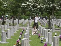 South Korean Commemorate 58th Memorial Day Stock Footage