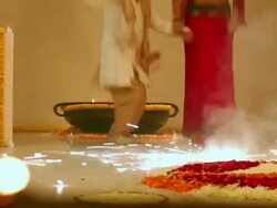 Two kids celebrating diwali festival Stock Footage