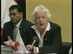 PERU: RED CROSS PRESIDENT ASTRID HEIBERG VISIT News Clip