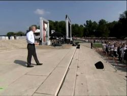 Tens of thousands come to Washington to hear broadcaster Glenn Beck and Tea Party favorite Sarah Palin, the AP's Lee Powell reports. But the date and place of the rally draws a counter rally from civil rights leaders. News Clip