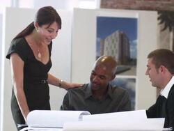 MS View of Business people meeting together in office / Portland,OR,United States Stock Footage