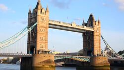 London Tower Bridge by sunset Stock Footage