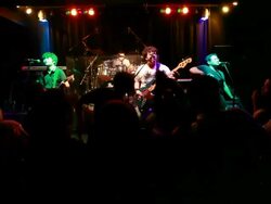 MS Shot of Band performing on stage and audience enjoying / Seoul, South Korea  Stock Footage