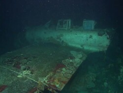 Sea Plane, Night wing and body, Palau, South Pacific  Stock Footage