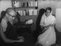 Dalai Lama meets with Premier Indira Gandhi Stock Footage