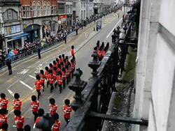 Baroness Thatcher Funeral - Ludgate Hill Stock Footage