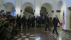 CLEAN : Kerry arrives for first official visit in Bulgaria News Clip