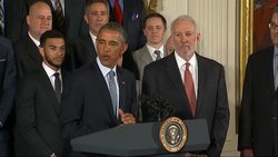 President Barack Obama praised the sportsmanship of the San Antonio Spurs as "a great metaphor for what America should be all about." (Jan. 12) News Clip