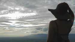 view into land Stock Footage