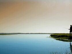 fishing in laguna del plata santa fe Stock Footage