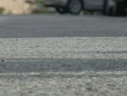 Feet Before Wheels -Slow Motion- Stock Footage