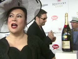 INTERVIEW - Jennifer Tilly on how much she loves the event at Moet & Chandon Toasts The 139th Kentucky Derby Stock Footage