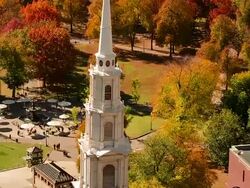 T/L HA People walking through Boston Commons / Boston Stock Footage