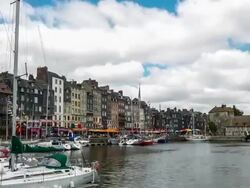 HD Timelapse: honfleur Cityscape Normandie France Stock Footage