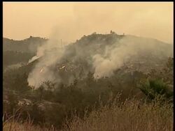 It's not just the flames that are creating problems for southern California residents, smoke is polluting the skies, and other pollutants are coming from ash, leading to breathing problems for many. News Clip