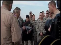 Outgoing Defense Secretary Donald Rumsfeld makes surprise Iraq trip. News Clip