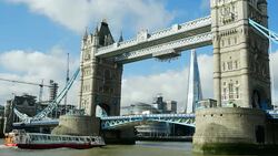 London Tower Bridge And Southwark Borough (4K/UHD to HD) Stock Footage