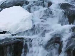 Winter Waterfall Stock Footage