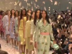 Trends London Fashion Week SS14 Stock Footage