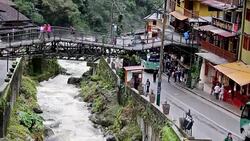 Aguas Calientes also known as Machu Picchu City, Peru Stock Footage