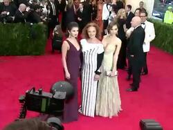 Selena Gomez, Diane Von Furstenberg and Jessica Alba at 'Charles James: Beyond Fashion' Costume Institute Gala - Arrivals Stock Footage
