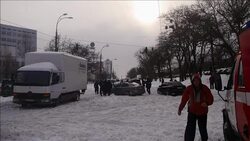 CLEAN : Third day of heavy snowfalls in Kiev News Clip