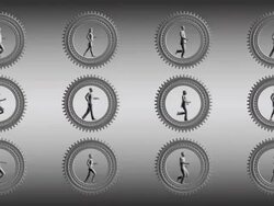 (Loop) Business symbol/metaphor. Stock Footage