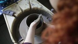 Woman Working Potters Stock Footage