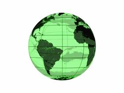 Transparent Multicolored Earth Globe Stock Footage