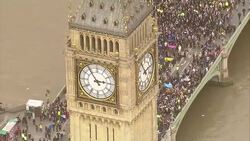 Westminster terror attack vigil aerials News Clip