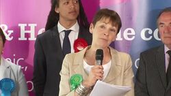 Caroline Lucas making victory speech News Clip