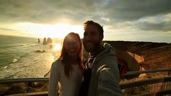 Twelve Apostles selfie Stock Footage