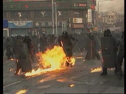 SOUTH KOREA: SEOUL: STUDENT PROTESTERS CLASH WITH POLICE News Clip