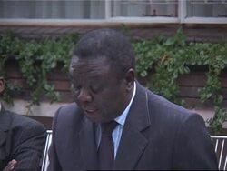 WRAP Tsvangirai calls for int'l intervention after briefly leaving Dutch emb ADDS more News Clip