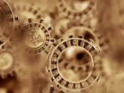 Mayan Aztec Inca Calendar Gears Animation Stock Footage