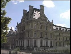 Paris Louvre Corner (France) Stock Footage