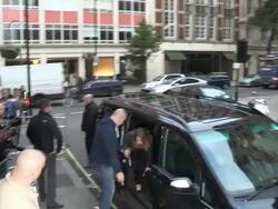 Cheryl Cole, Nadine Coyle, Kimberley Walsh, Sarah Harding, Nicola Roberts at BBC Radio One  Stock Footage