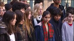 French president Nicolas Sarkozy joins moment of silence News Clip