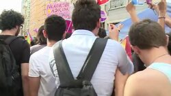 CLEAN : Thousands gather in Istanbul for the gay pride parade News Clip