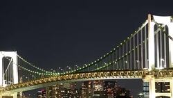 Rainbow Bridge Timelapse, Tokyo, Japan Stock Footage