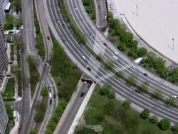 City Intersection in Chicago Stock Footage