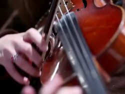 Woman playing violin Stock Footage