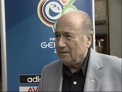 WRAP Blatter on Botswana scandal, newspaper, file, FIFA presser News Clip
